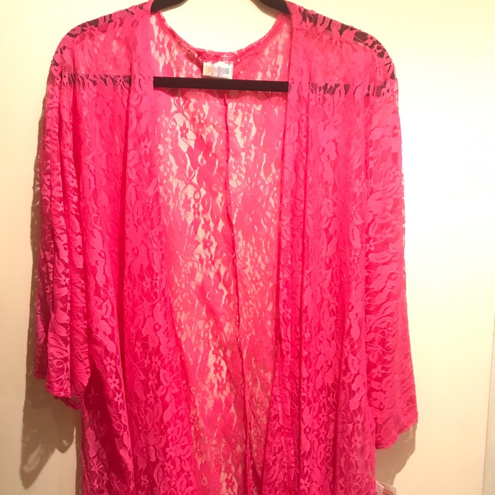LLR Lindsay, Size L, Hot Pink Lace.